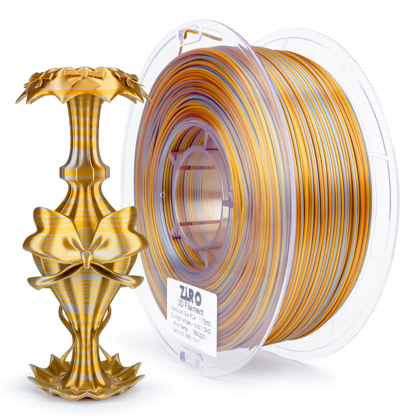 Ziro3D Stripes Silk PLA Filament