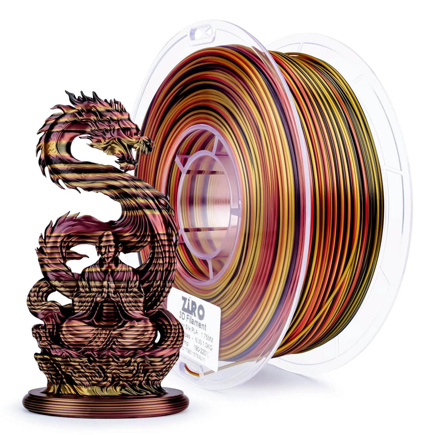 Ziro3D Stripes Silk PLA Filament