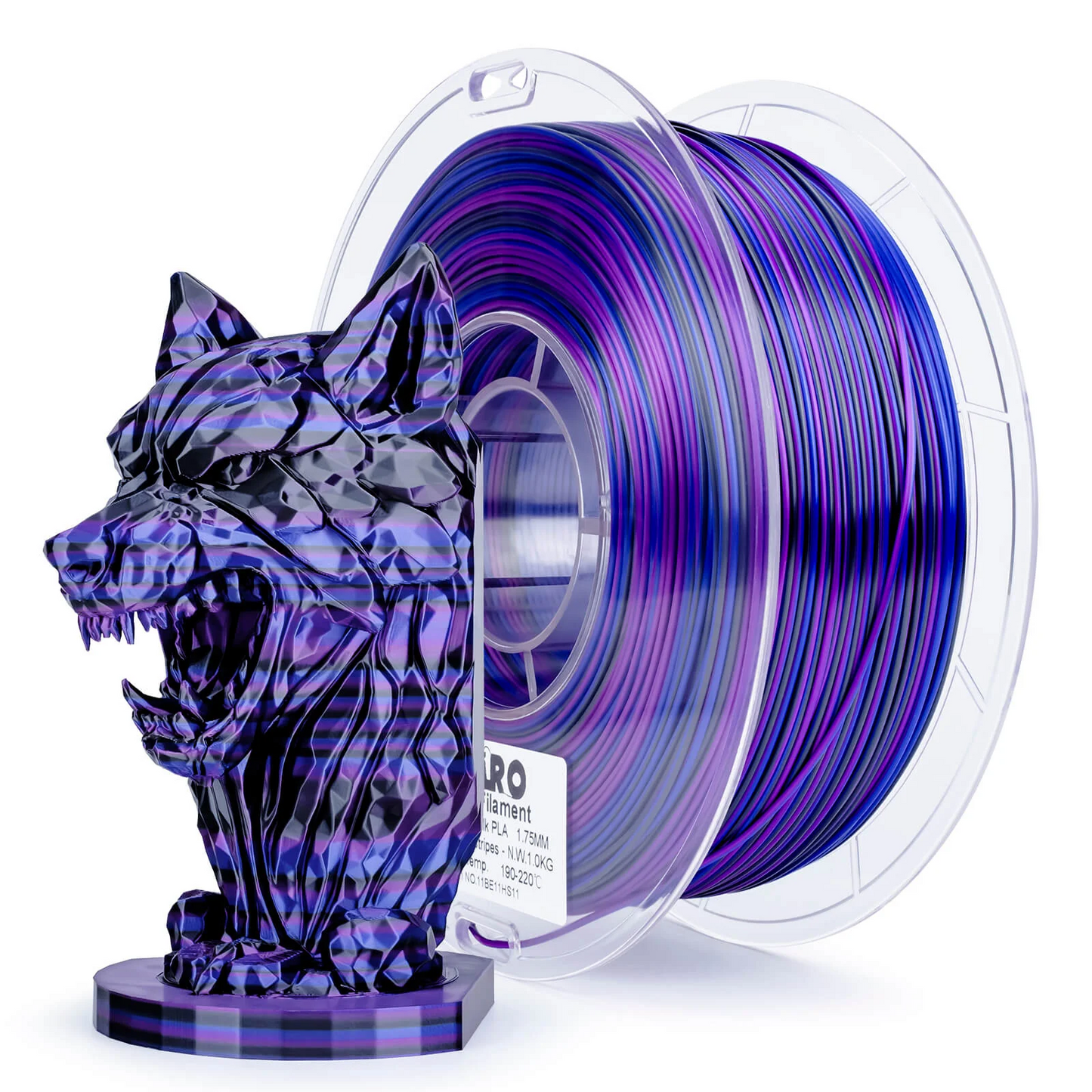 Ziro3D Stripes Silk PLA Filament