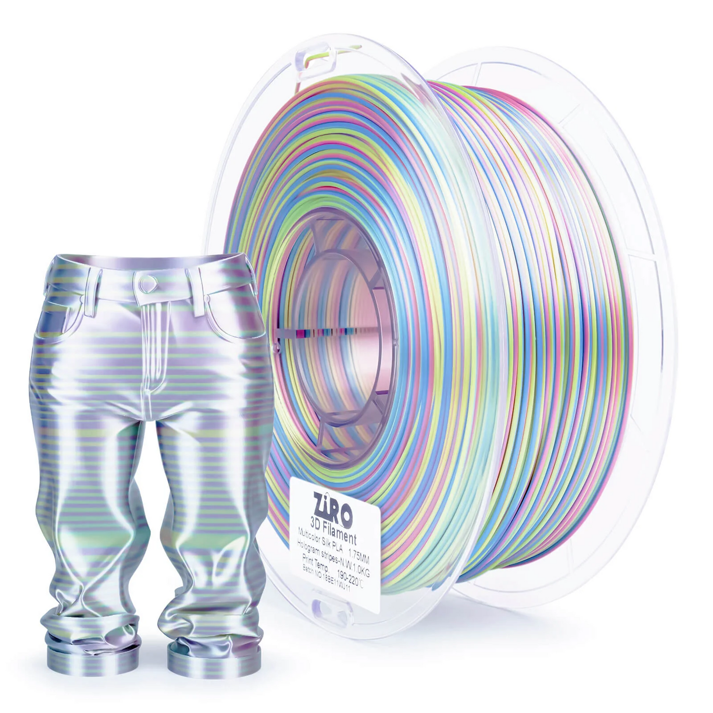 Ziro3D Stripes Silk PLA Filament