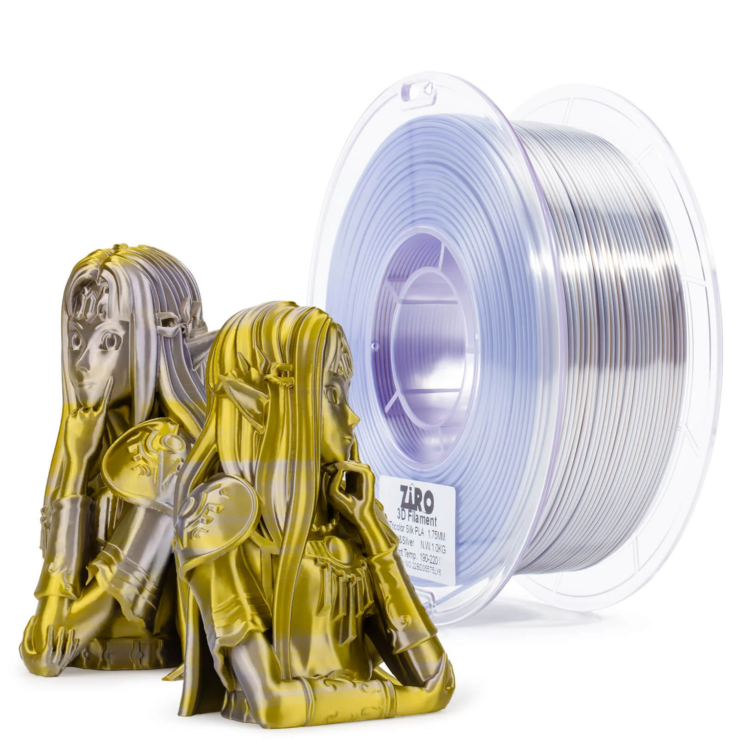 Ziro3D Tri-Color Silk PLA Filament