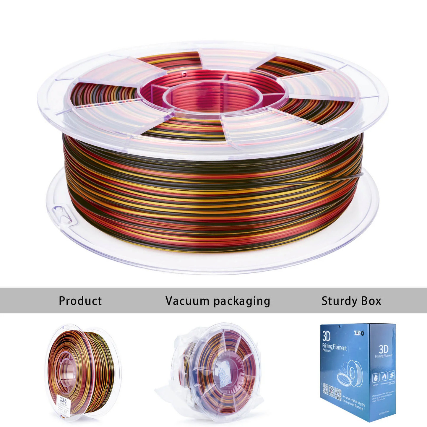 Ziro3D Stripes Silk PLA Filament