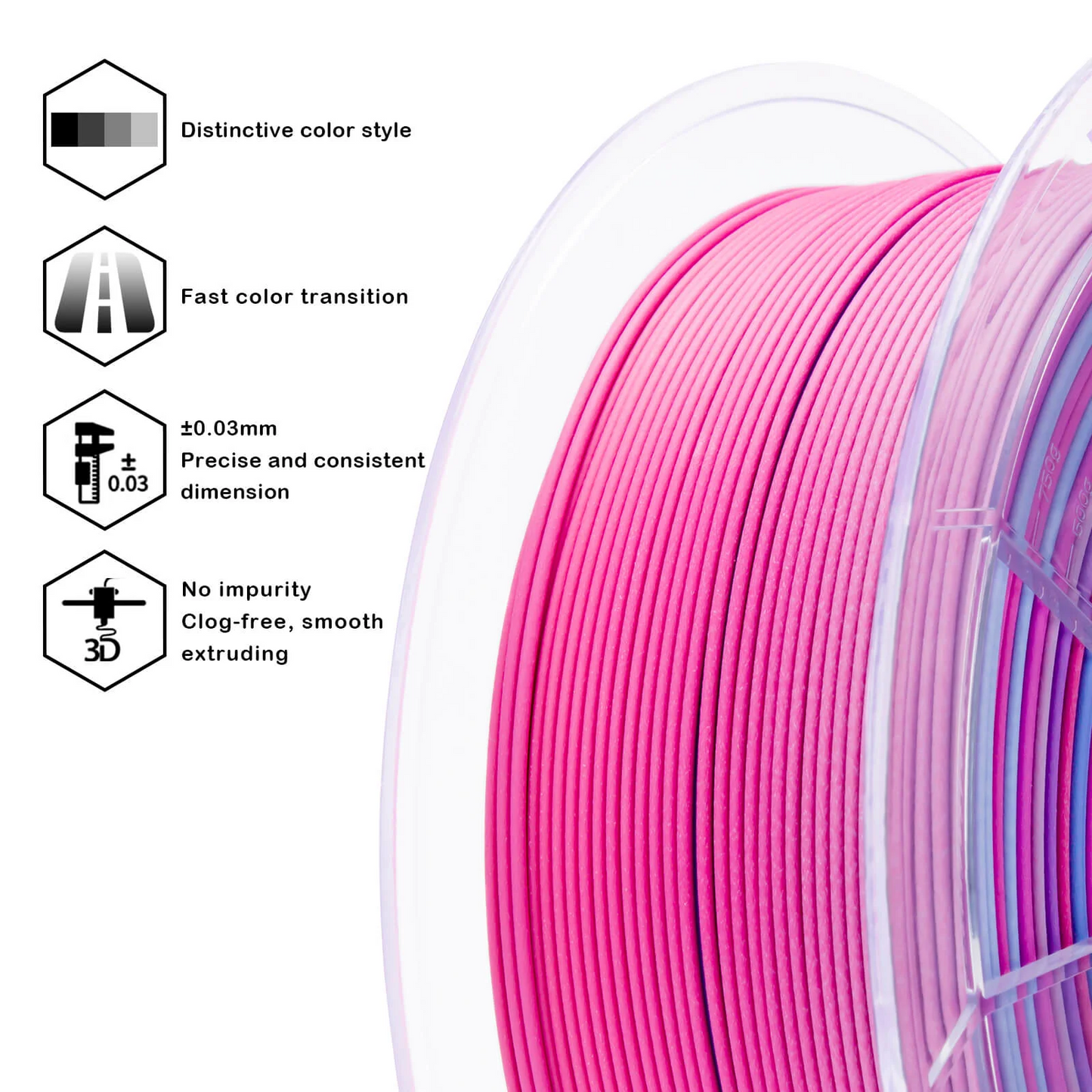 Ziro3D Fast Gradient Matte PLA Filament