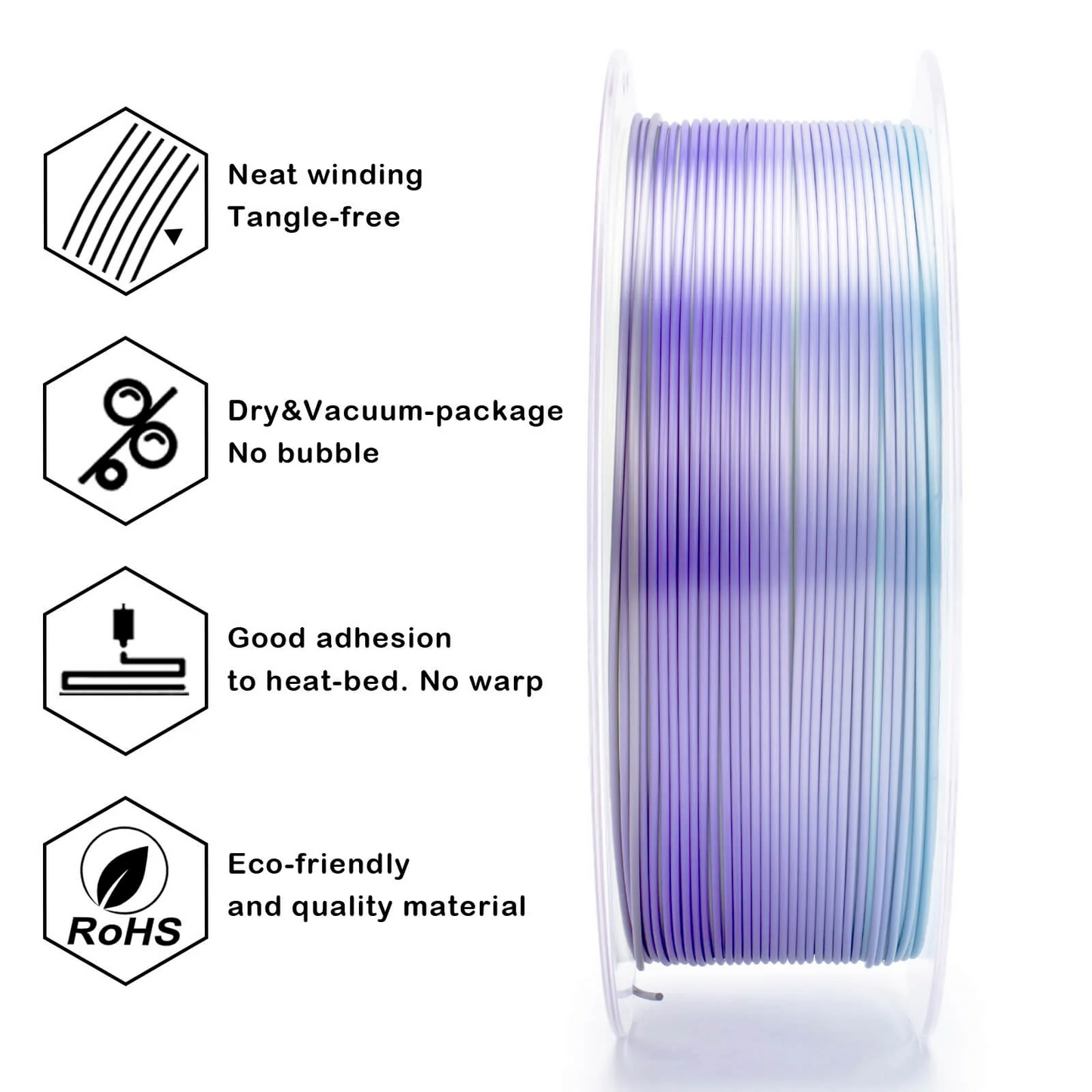 Ziro3D Fast Gradient Silk PLA Filament