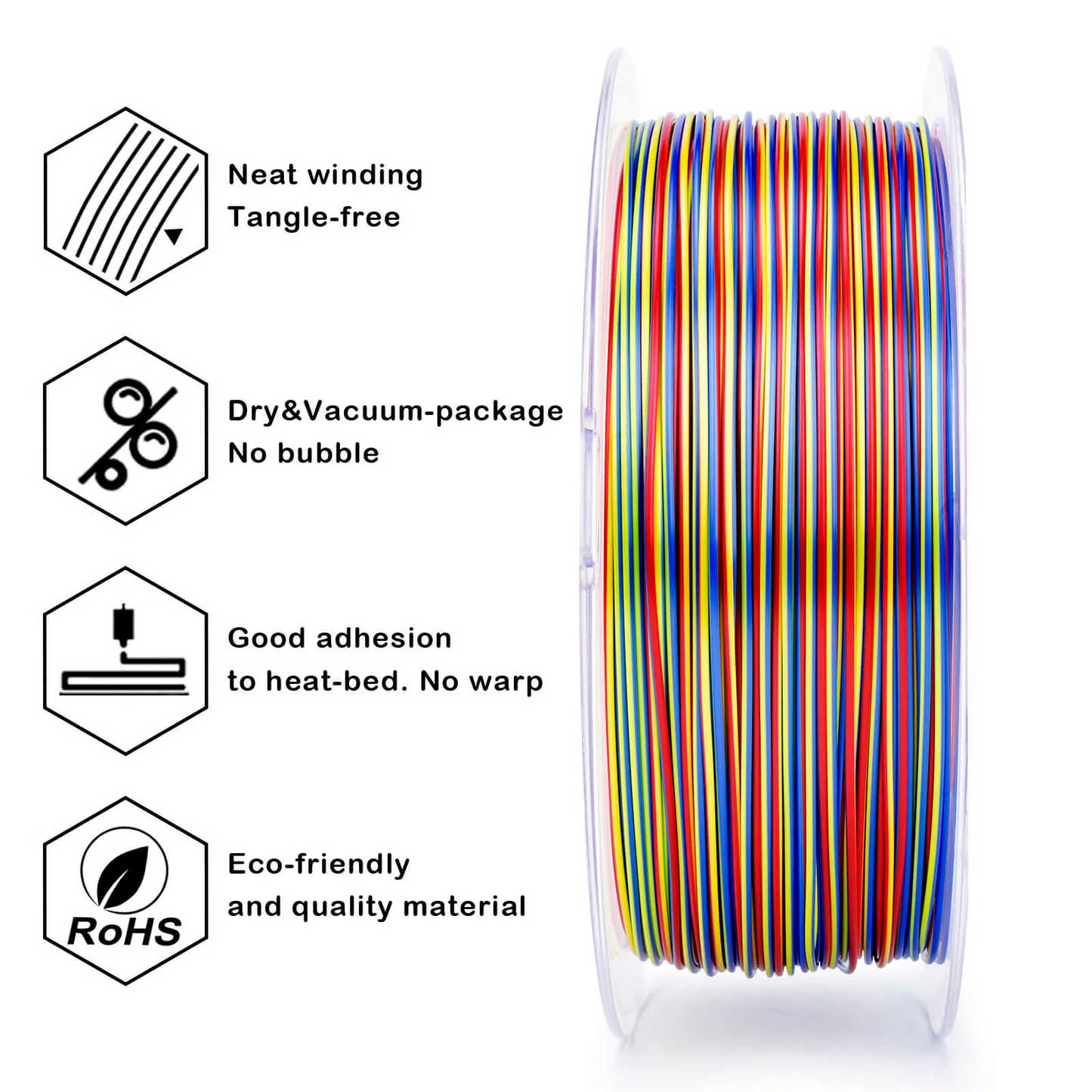 Ziro3D Stripes Silk PLA Filament