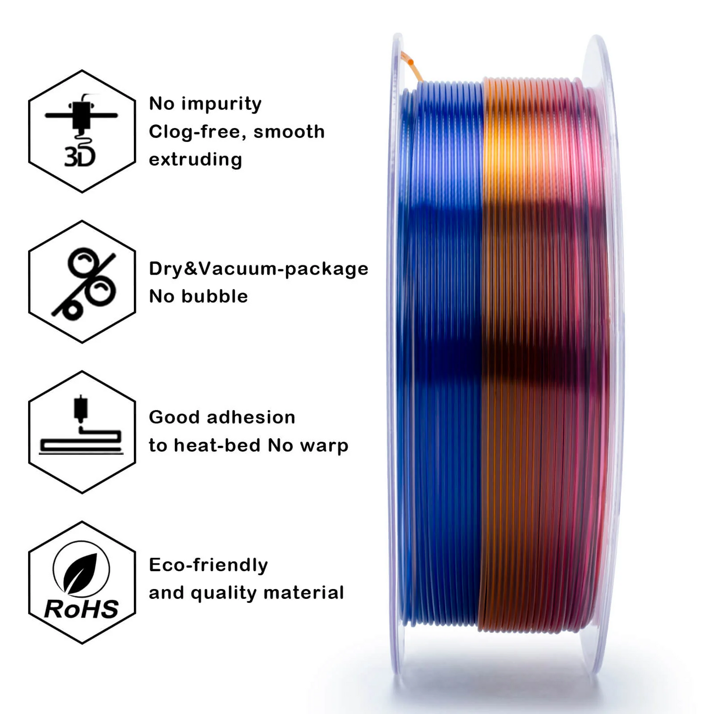 Ziro3D Gradient Translucent PLA Filament