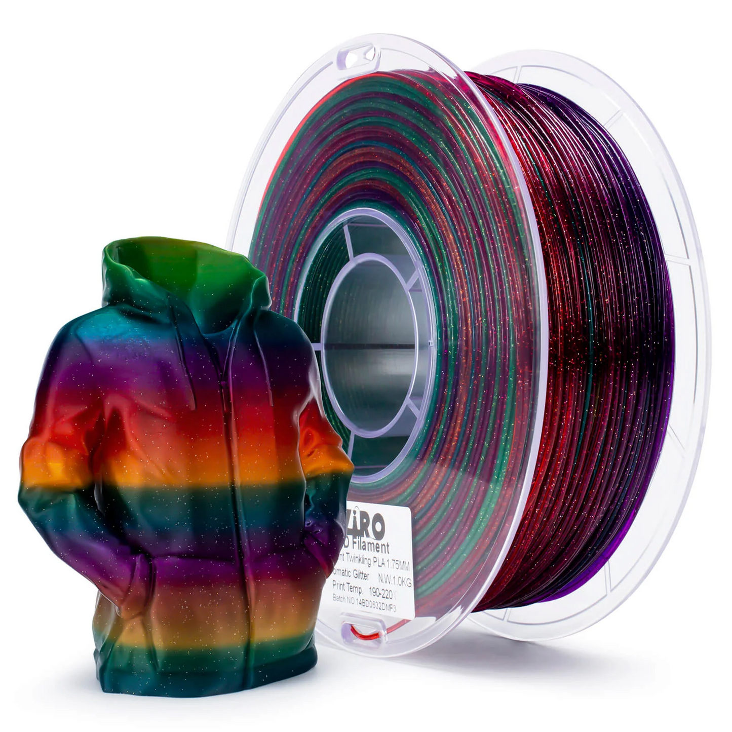 Ziro3D Gradient Twinkling Translucent PLA Filament