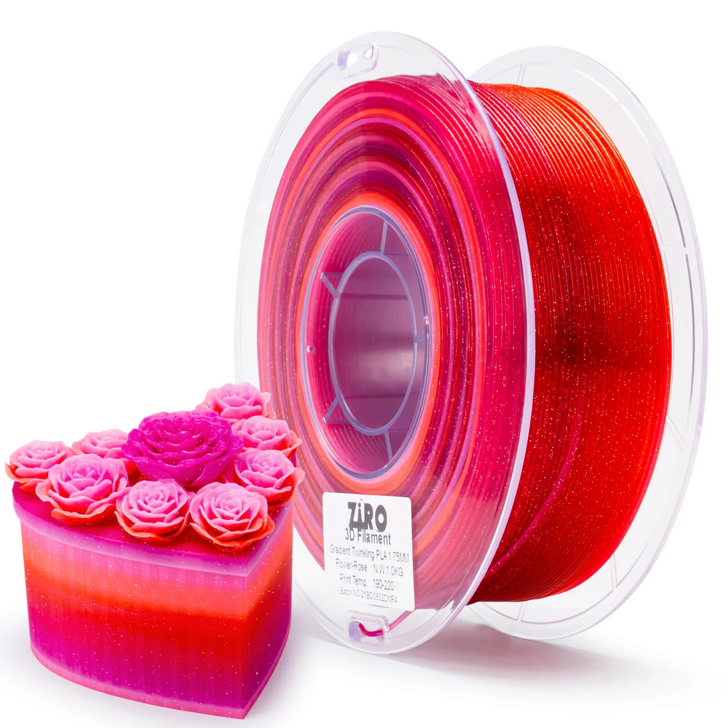 Ziro3D Gradient Twinkling Translucent PLA Filament