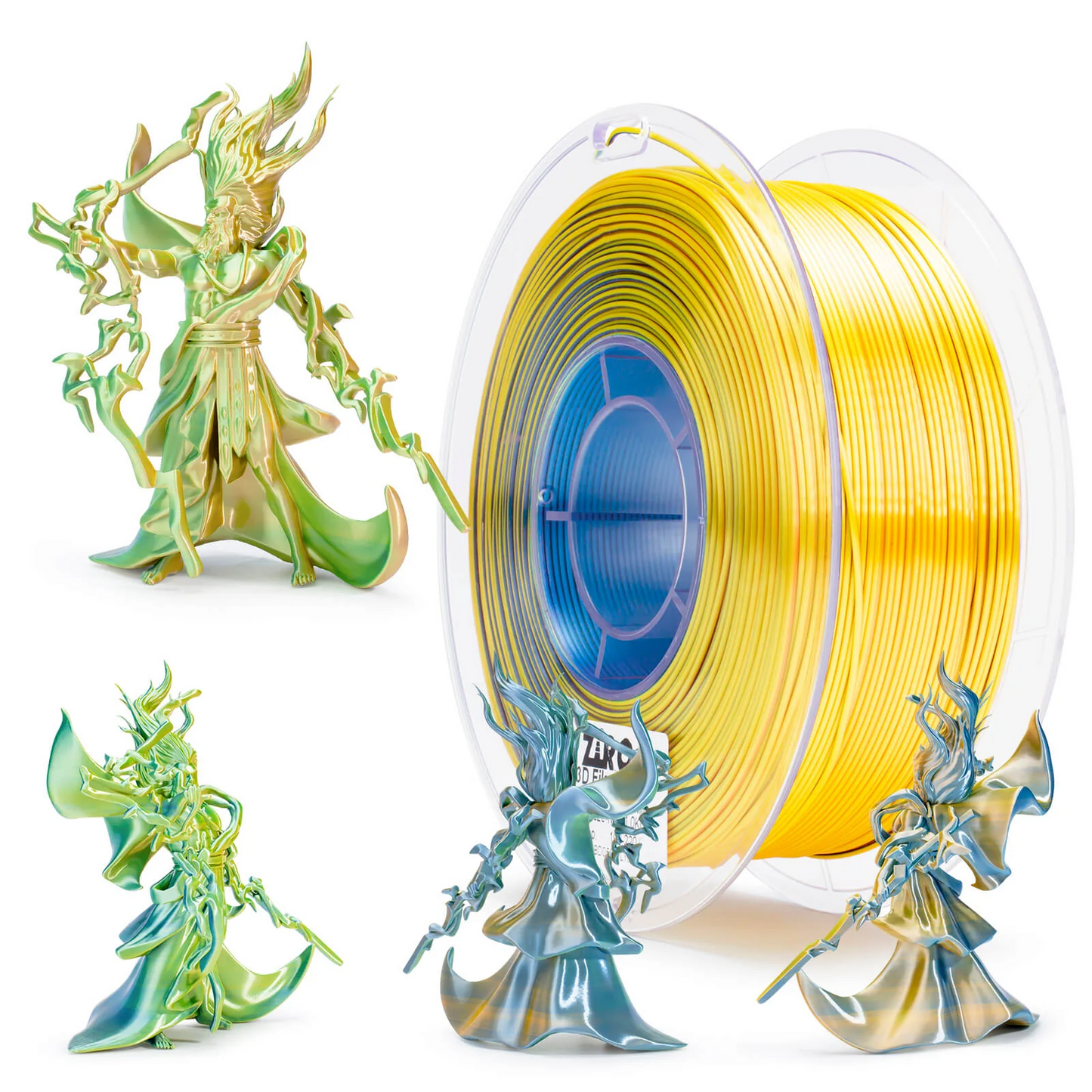 Ziro3D Tri-Color Silk PLA Filament